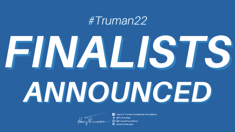 The phrase "Finalists Announced"