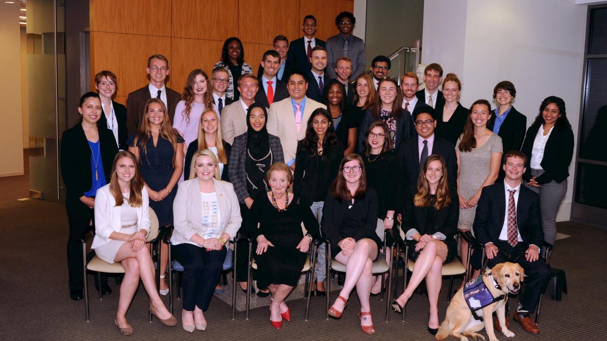 Fellows meeting with Secretary Albright in 2017
